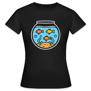 aquarium - T-shirt Femme - noir - Devant - AI Model Female 172 dark (172cm)