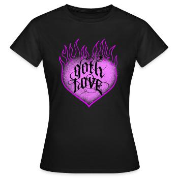 L’amour gothique - T-shirt Femme - noir - Devant - AI Model Female 172 dark (172cm)