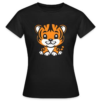 Tiger - Women's T-Shirt - black - Front - AI Model Female 172 dark (172cm)