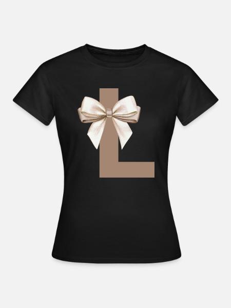 Buchstabe L Knoten - Frauen T-Shirt - Schwarz