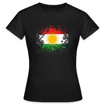 racines pays d'origine racines amour pn kurdistan de kurd - T-shirt Femme - noir - Devant - AI Model Female 172 dark (172cm)