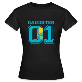 fille fille reine 01 Kazakhstan - T-shirt Femme - noir - Devant - AI Model Female 172 dark (172cm)