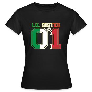 SISTER QUEEN 01 LIL SISTER Italie - T-shirt Femme - noir - Devant - AI Model Female 172 dark (172cm)