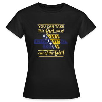 Geschenk aus koenigin 01 liebe herkunft girl BOSNI - Frauen T-Shirt - Schwarz - Vorne - AI Model Female 172 dark (172cm)