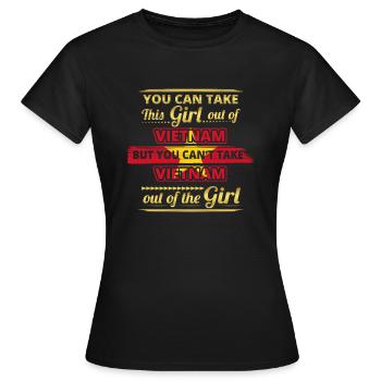 Geschenk aus koenigin 01 liebe herkunft girl VIETN - Frauen T-Shirt - Schwarz - Vorne - AI Model Female 172 dark (172cm)