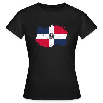 indigène Drapeau Roots Roots Re dominicaine - T-shirt Femme - noir - Devant - AI Model Female 172 dark (172cm)