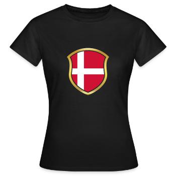 Champion de la Coupe du Monde 2018 équipe wm Danemark .png - T-shirt Femme - noir - Devant - AI Model Female 172 dark (172cm)