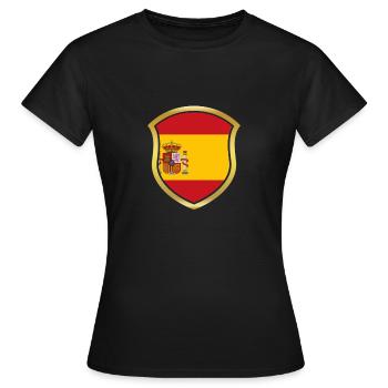 Champion de la Coupe du Monde 2018 équipe wm Espagne .png - T-shirt Femme - noir - Devant - AI Model Female 172 dark (172cm)