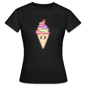 Ice cream sweet - Women's T-Shirt - black - Front - AI Model Female 172 dark (172cm)