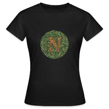Nu test d'oeil - T-shirt Femme - noir - Devant - AI Model Female 172 dark (172cm)