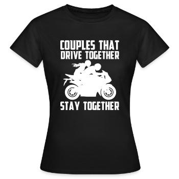 Couples That Drive Together Stay Together - Women's T-Shirt - black - Front - AI Model Female 172 dark (172cm)