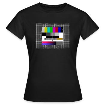 Testbild Envoyer Pause 80's 80's TV TV - T-shirt Femme - noir - Devant - AI Model Female 172 dark (172cm)