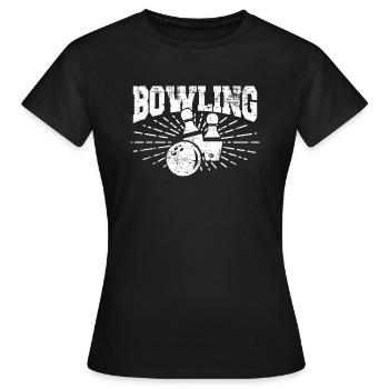Boule de bowling bowling bowling - T-shirt Femme - noir - Devant - AI Model Female 172 dark (172cm)