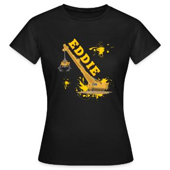 Eddie pelle pelle grue - T-shirt Femme - noir - Devant - AI Model Female 172 dark (172cm)