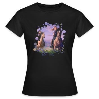 Amitié - T-shirt Femme - noir - Devant - AI Model Female 172 dark (172cm)