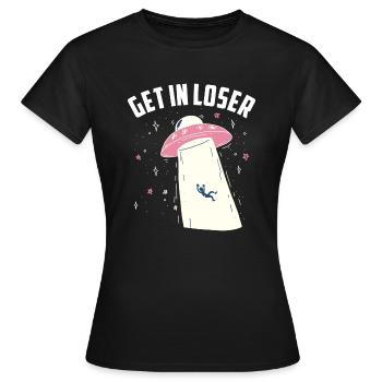 Entrez dans le perdant - T-shirt Femme - noir - Devant - AI Model Female 172 dark (172cm)