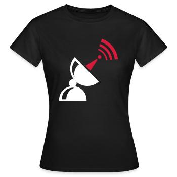 Radio station for nerds - Women's T-Shirt - black - Front - AI Model Female 172 dark (172cm)