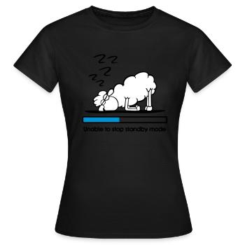 Les moutons en veille - T-shirt Femme - noir - Devant - AI Model Female 172 dark (172cm)