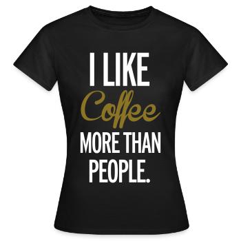 Coffee - T-shirt Femme - noir - Devant - AI Model Female 172 dark (172cm)