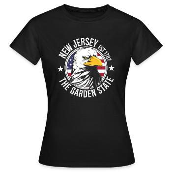 New Jersey - Frauen T-Shirt - Schwarz - Vorne - AI Model Female 172 dark (172cm)