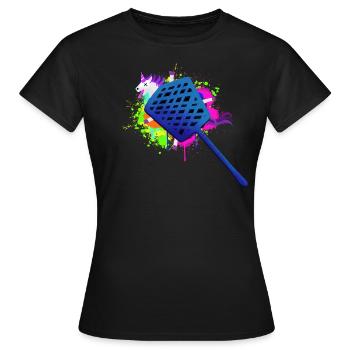 Splat Licorne - T-shirt Femme - noir - Devant - AI Model Female 172 dark (172cm)