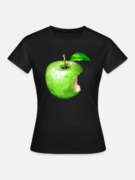 Apfel,Kunst,Obst - Frauen T-Shirt - Schwarz