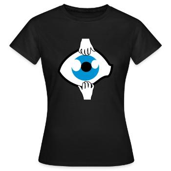 Auge auf - Frauen T-Shirt - Schwarz - Vorne - AI Model Female 172 dark (172cm)