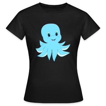 calmars bébé - T-shirt Femme - noir - Devant - AI Model Female 172 dark (172cm)