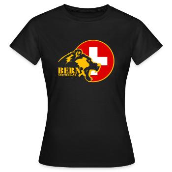 Bern Power - Frauen T-Shirt - Schwarz - Vorne - AI Model Female 172 dark (172cm)