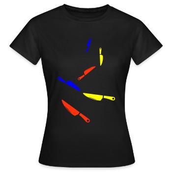 Messer icon - Frauen T-Shirt - Schwarz - Vorne - AI Model Female 172 dark (172cm)