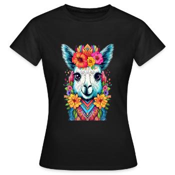 Lama - Women's T-Shirt - black - Front - AI Model Female 172 dark (172cm)