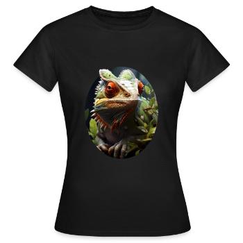 Caméléon - T-shirt Femme - noir - Devant - AI Model Female 172 dark (172cm)