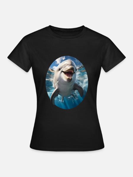 Delfin - Frauen T-Shirt - Schwarz
