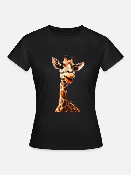 Giraffe - Frauen T-Shirt - Schwarz