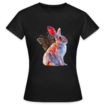 Lièvres - T-shirt Femme - noir - Devant - AI Model Female 172 dark (172cm)