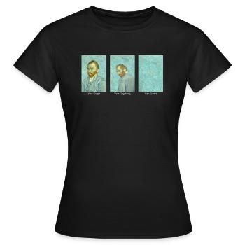 Van Gogh Van Goghing Van Gone - Funny Meme - Women's T-Shirt - black - Front - AI Model Female 172 dark (172cm)