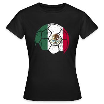 Mexico Soccer Ball Fußball - Frauen T-Shirt - Schwarz - Vorne - AI Model Female 172 dark (172cm)