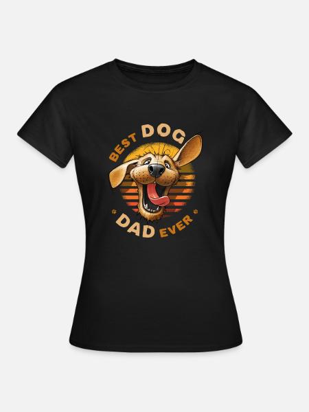 Best Dog Dad Ever Golden Retriever Herrchen Vater - T-shirt dam - svart