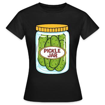 Cornichon Concombre Concombre - T-shirt Femme - noir - Devant - AI Model Female 172 dark (172cm)