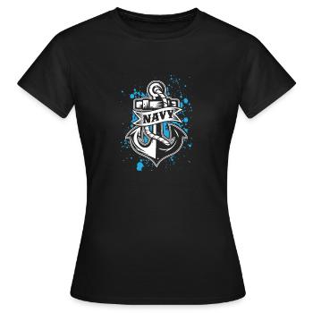 Anciens combattants! Anciens combattants! US Navy! Etats-Unis! - T-shirt Femme - noir - Devant - AI Model Female 172 dark (172cm)