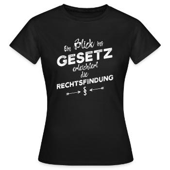 Ein Blick ins Gesetz ... und so weiter - Frauen T-Shirt - Schwarz - Vorne - AI Model Female 172 dark (172cm)