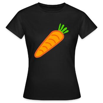 carrots carrots ruebe veggie veggie vege - Women's T-Shirt - black - Front - AI Model Female 172 dark (172cm)
