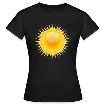 rainbow sun clouds weather rainbow sun cloud50 - Women's T-Shirt - black - Front - AI Model Female 172 dark (172cm)