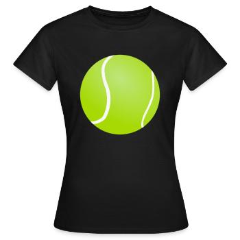 Tennis ball - Women's T-Shirt - black - Front - AI Model Female 172 dark (172cm)