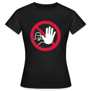 signs do not enter - Frauen T-Shirt - Schwarz - Vorne - AI Model Female 172 dark (172cm)