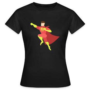 Superpapa als Geschenk - Frauen T-Shirt - Schwarz - Vorne - AI Model Female 172 dark (172cm)