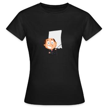 Le maître d’emploi de flipchart, idée de cadeau - T-shirt Femme - noir - Devant - AI Model Female 172 dark (172cm)