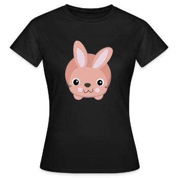 süßes rosa Häschen - T-shirt Femme - noir - Devant - AI Model Female 172 dark (172cm)