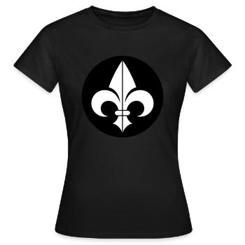 Fleur de Lys - Women's T-Shirt - black - Front - AI Model Female 172 dark (172cm)