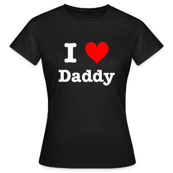 J'aime papa - T-shirt Femme - noir - Devant - AI Model Female 172 dark (172cm)